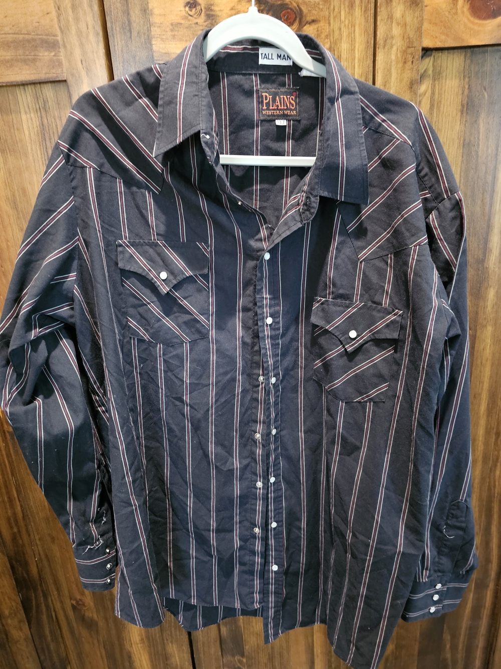 Men’s Black Striped Button-Down Shirt